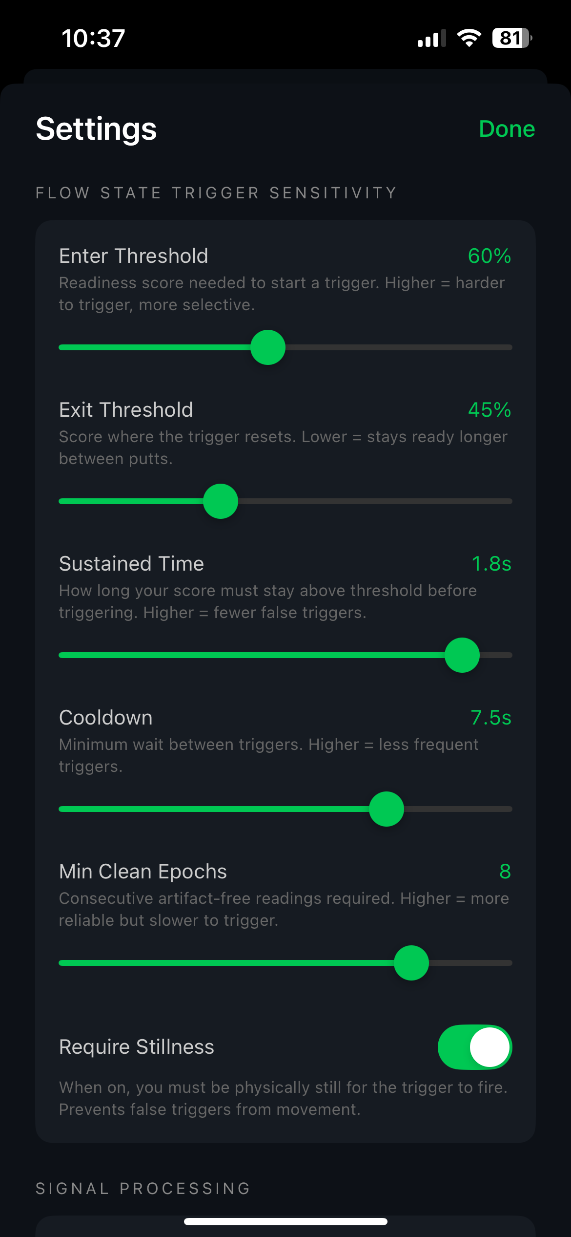 Additional settings and preferences